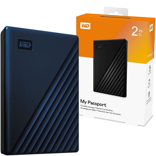 WD My Passport for Mac 2TB USB 3.2 Portable Hard Drive - Deep Blue WD My Passport for Mac 2TB USB 3.2 Portable Hard Drive - Deep Blue